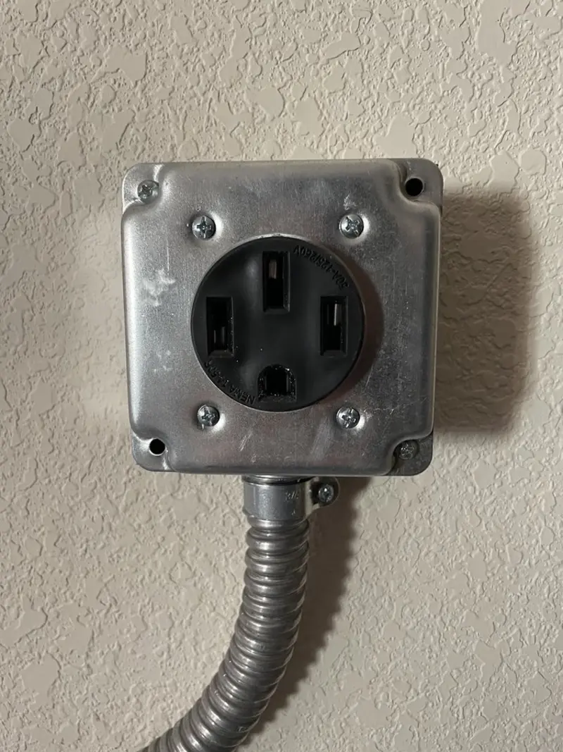 NEMA 14-50 outlet installed for Smart Home Electrical in Cumberland