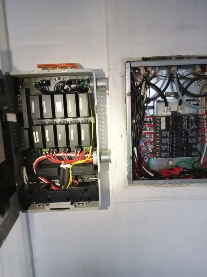 Electrical panel upgrade completed for Security Camera Wiring in Cumberland
